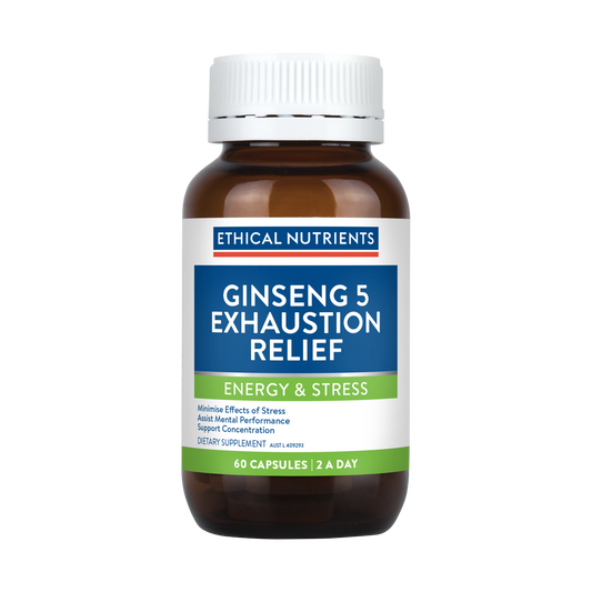Ethical Nutrients Ginseng 5 Exhaustion Relief 60 Capsules