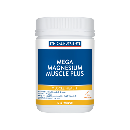 Ethical Nutrients Mega Magnesium Muscle Plus Tangerine 135g Powder