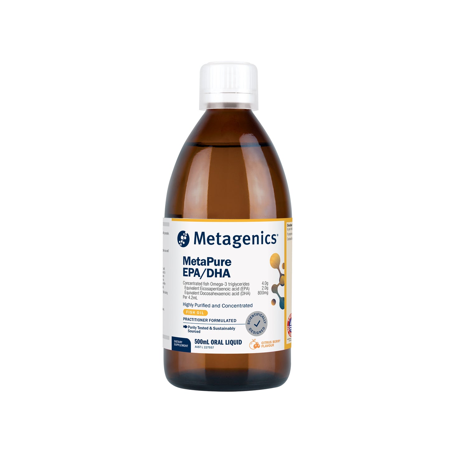 Metagenics MetaPure EPA/DHA Citrus Berry 500ml Liquid