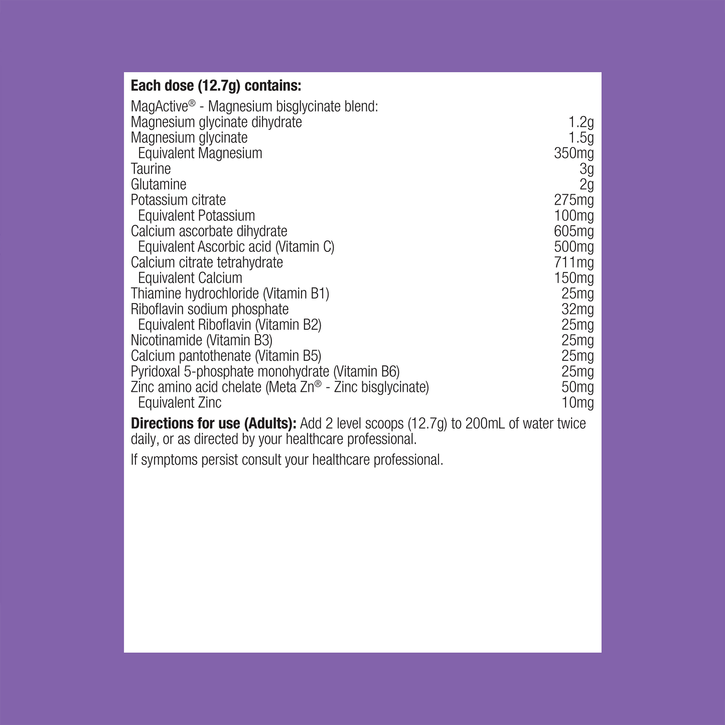MetaRelax Tropical 241g Powder