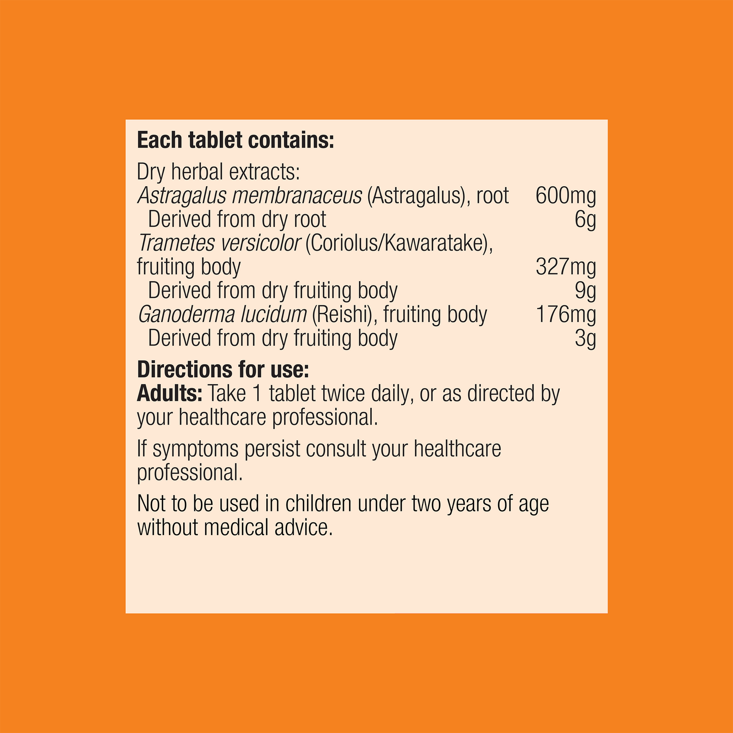 Super Mushroom with Astragalus 30 Tablets