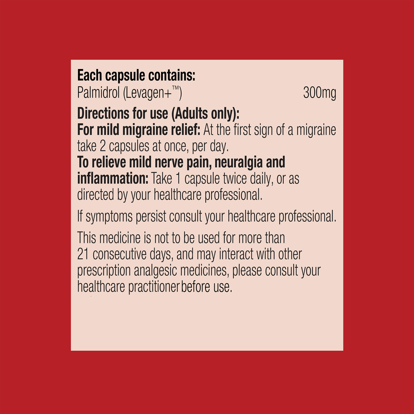 PainX Headache & Migraine 42 Capsules