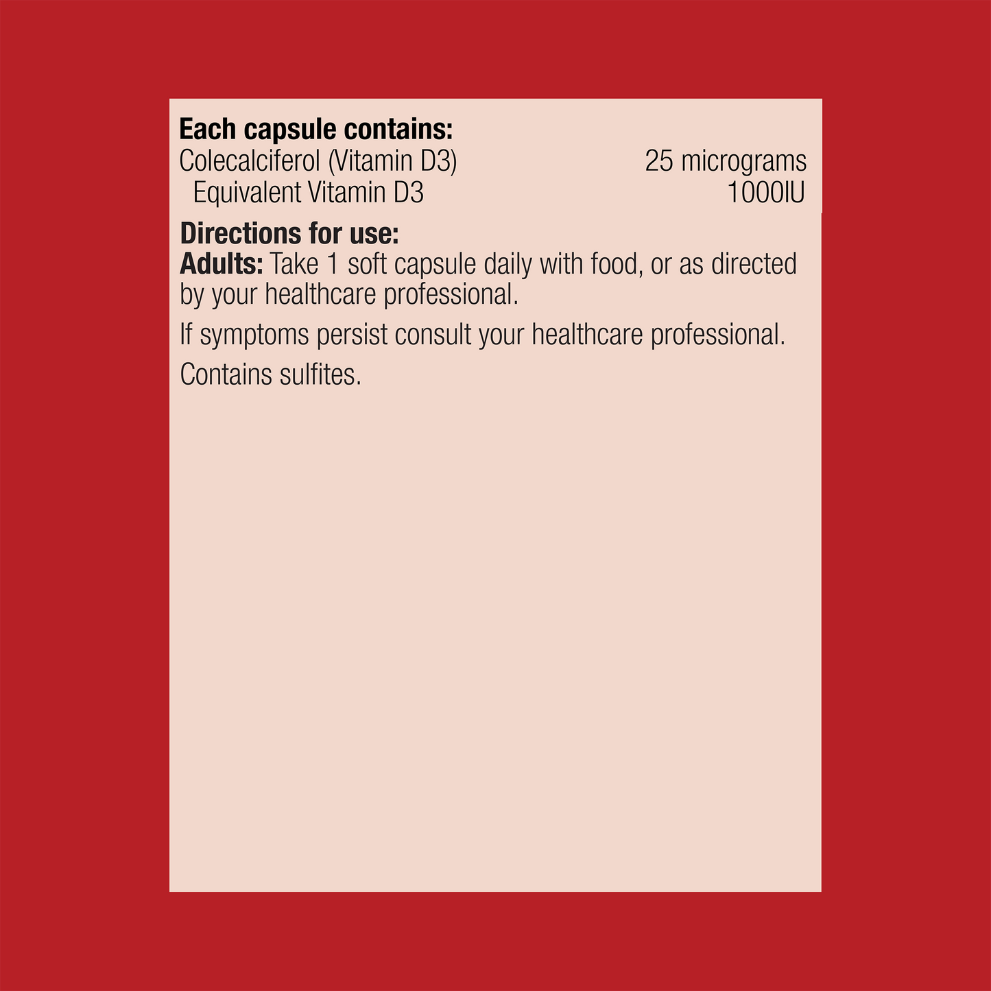 Vitamin D3 1000IU 270 capsules