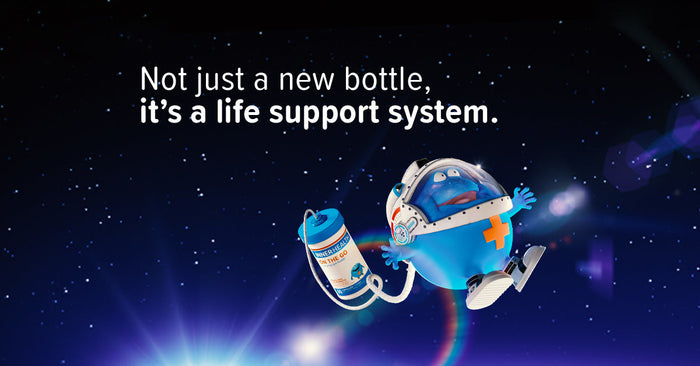 It’s not just a new bottle. It’s a life support system. Introducing new Activ-Vial™ technology.