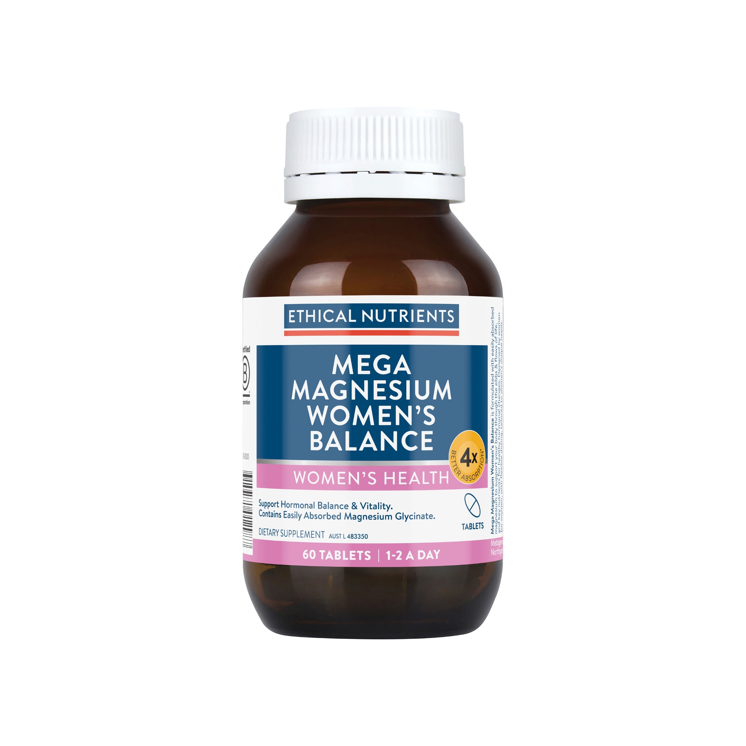 Ethical Nutrients Mega Magnesium Women's Balance 60 Tablets – Metagenics