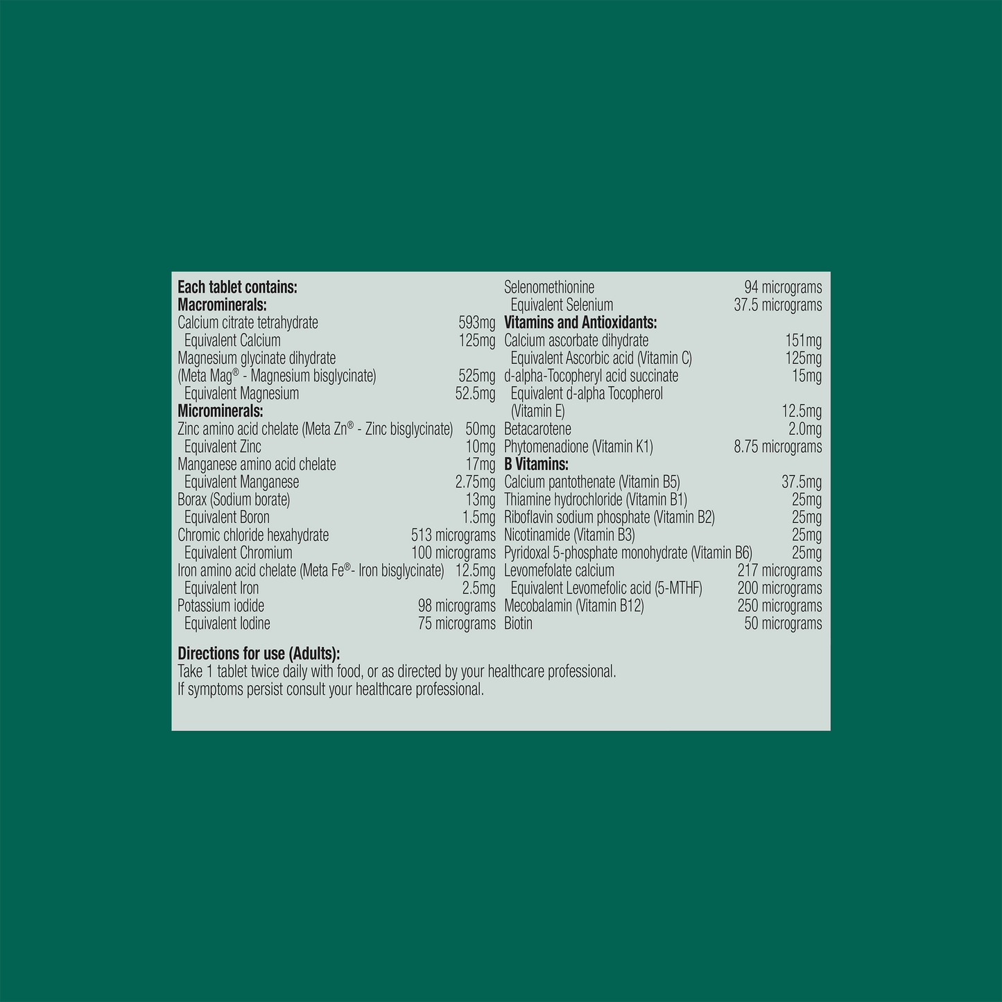 High Strength BioEssentials 120 Tablets