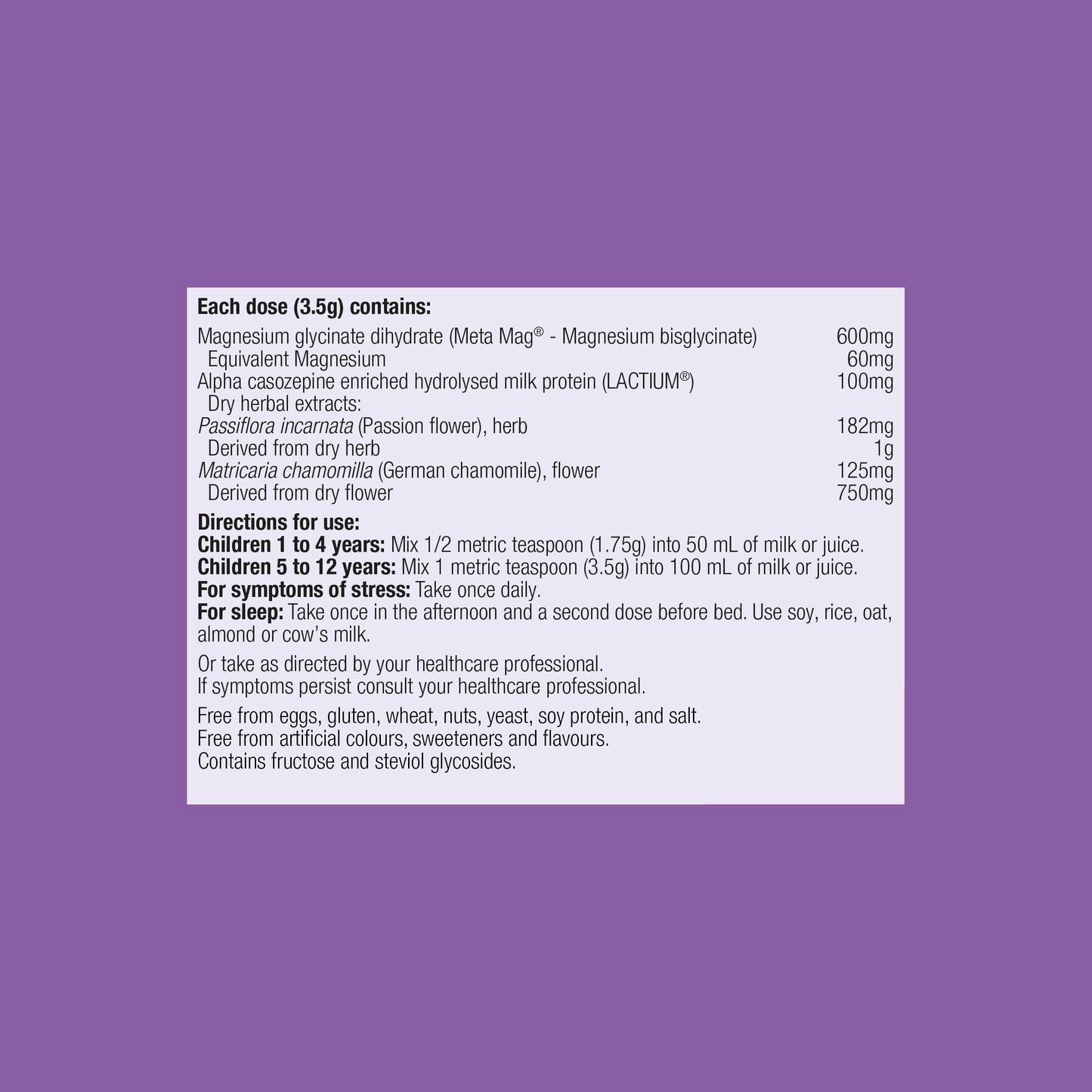 Calm Care for Kids Banana 120g Powder