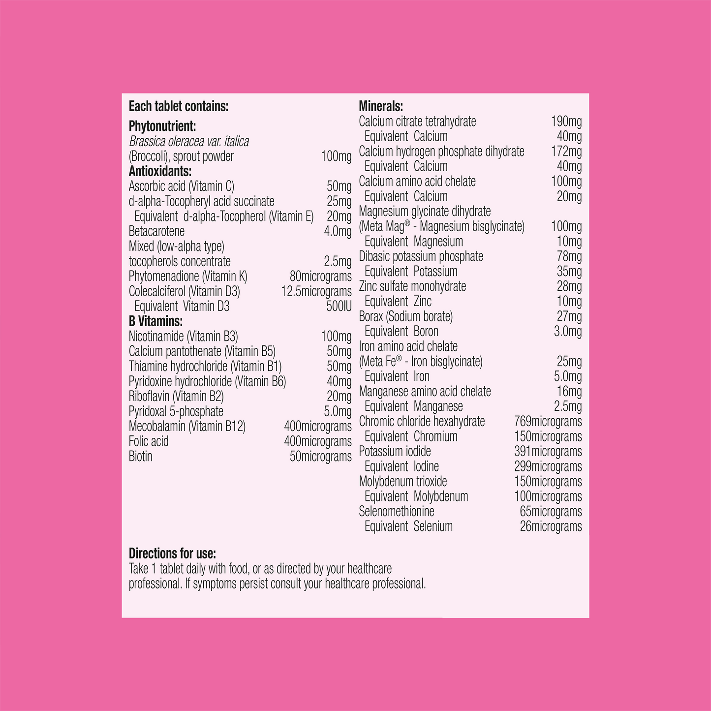 Femme Essentials Multivitamin & Mineral 30 Tablets