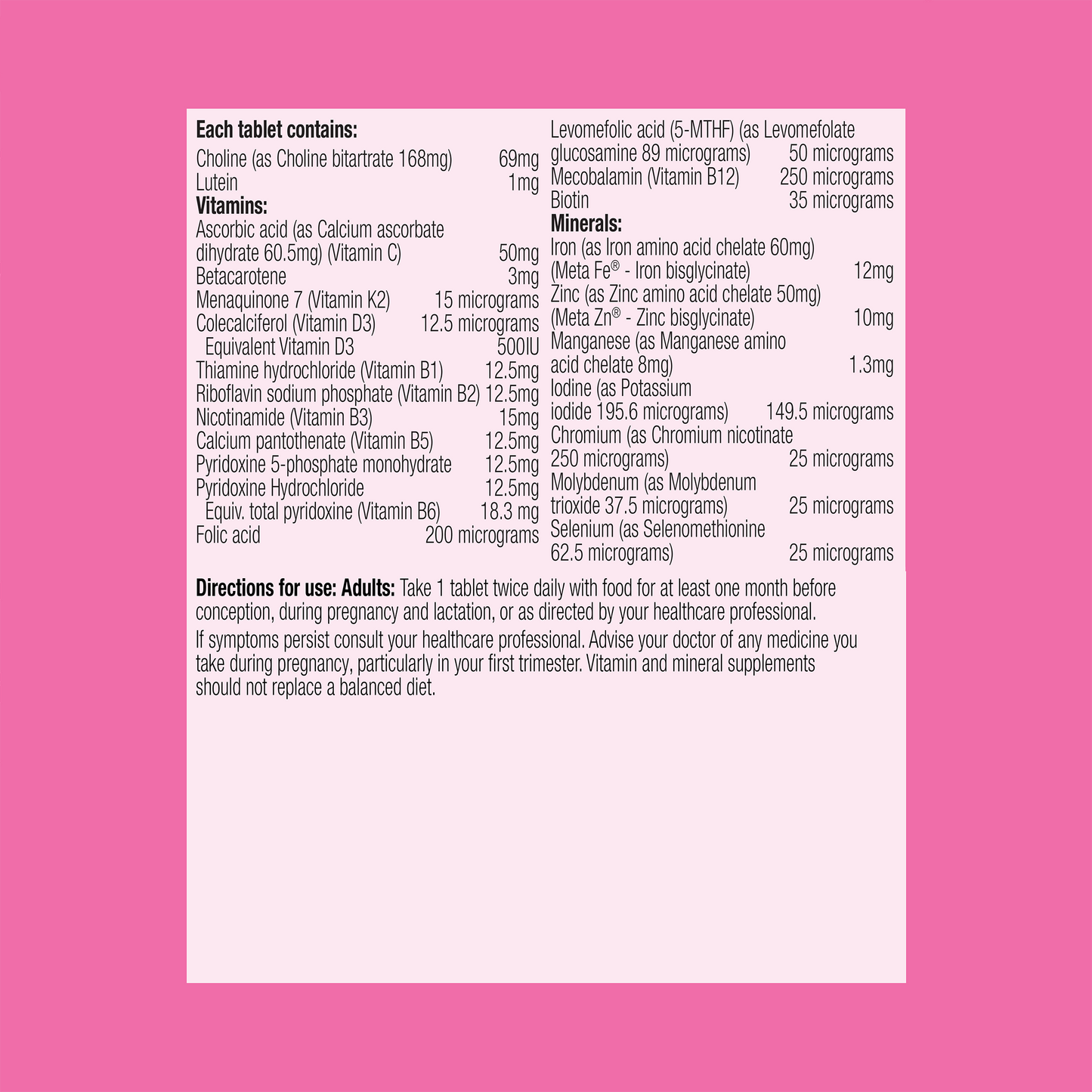 Pregnancy Care Advanced 60 Tablets