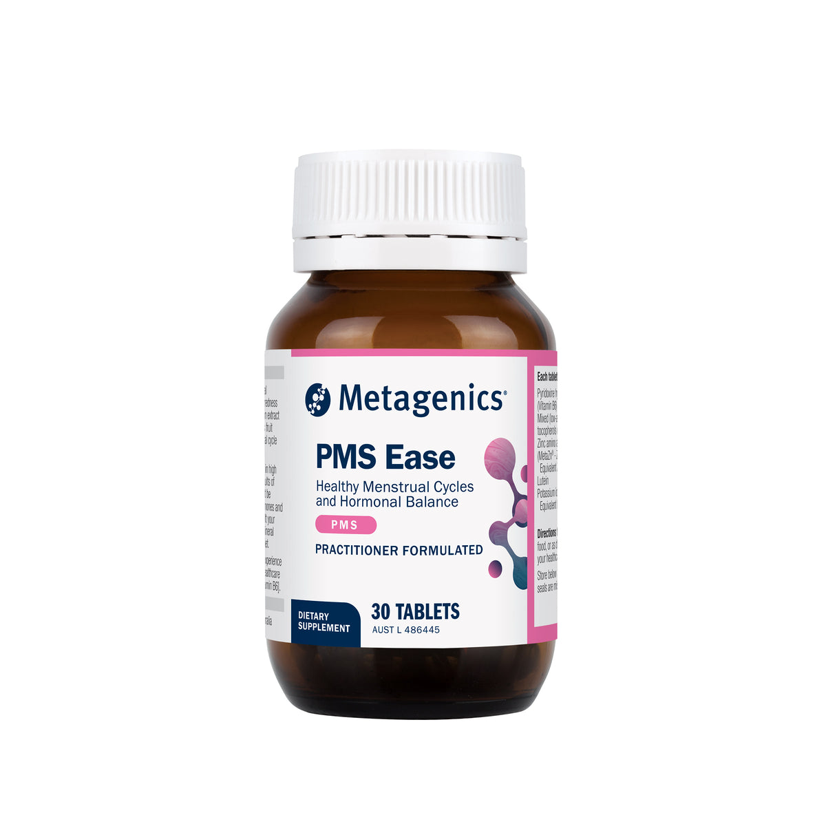 Metagenics PMS Ease 30 Tablets for Healthy Cycles and Hormone Support