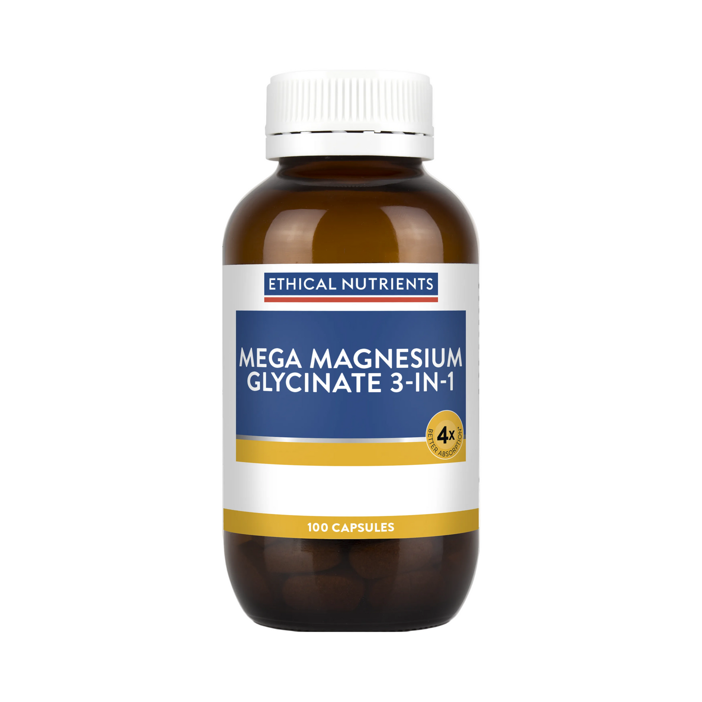 Mega Magnesium Glycinate 3-in-1 100 Capsules