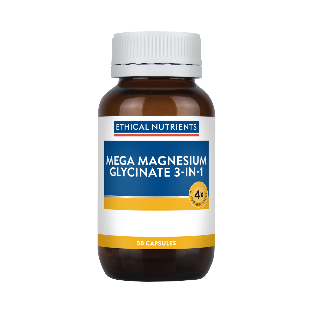 Mega Magnesium Glycinate 3-in-1 50 Capsules