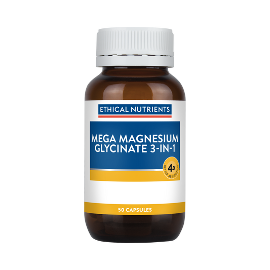 Mega Magnesium Glycinate 3-in-1 50 Capsules