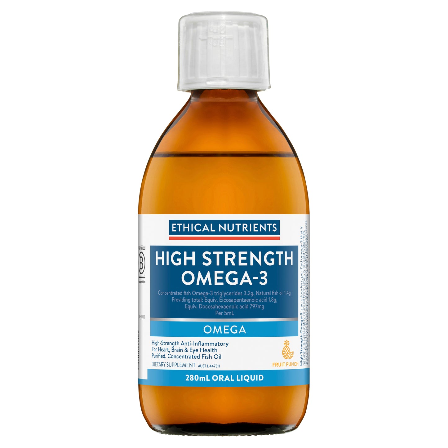 High Strength Omega-3 Fruit Punch 280ml Liquid