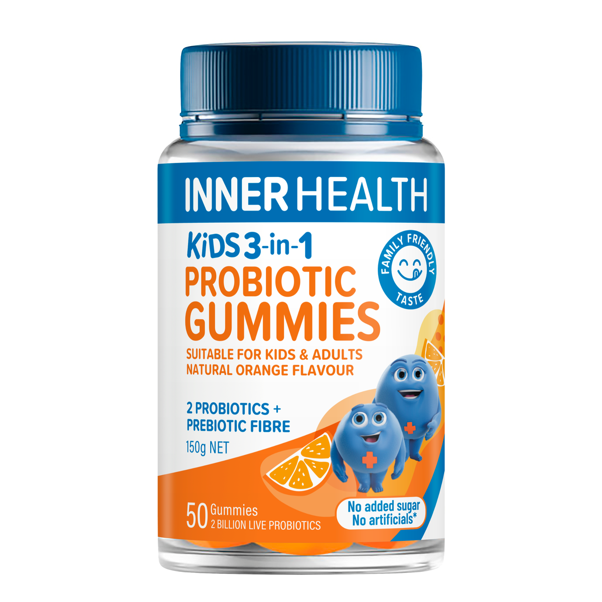 Kids 3-in-1 Probiotic Gummies Orange 50 Gummies