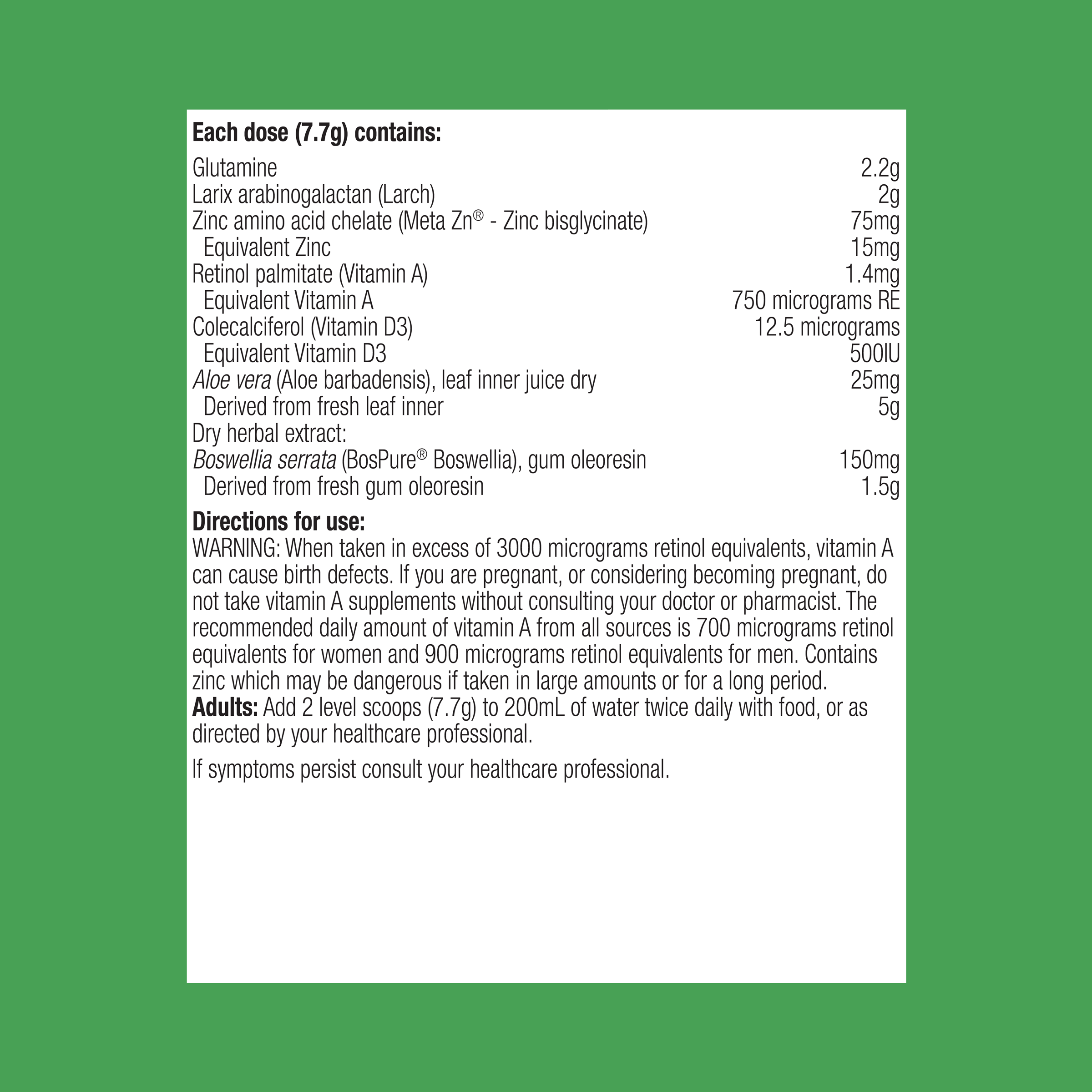 Metagenics Glutagenics 230g Powder to Repair Gastrointestinal Lining
