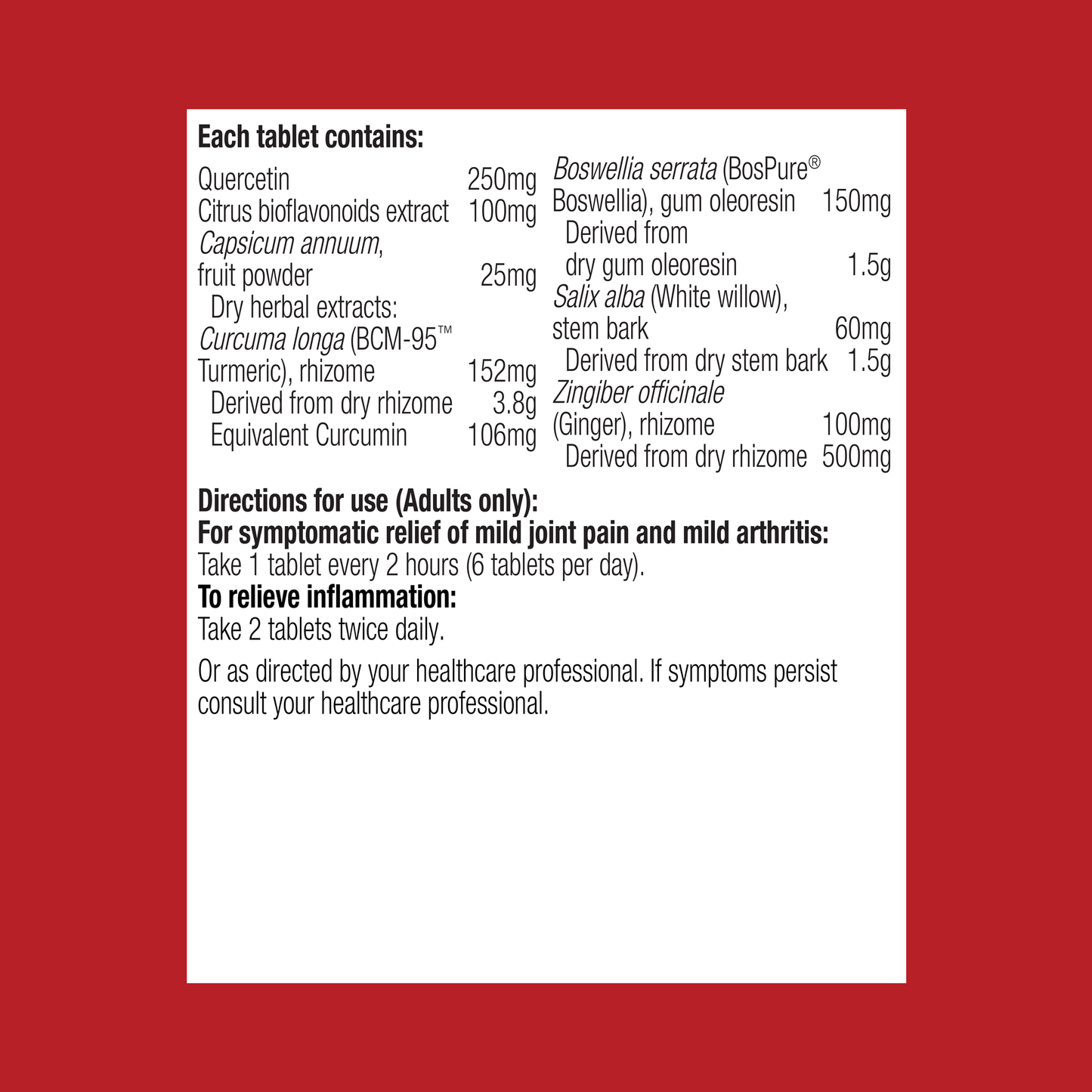 Inflavonoid Intensive Care 30 Tablets