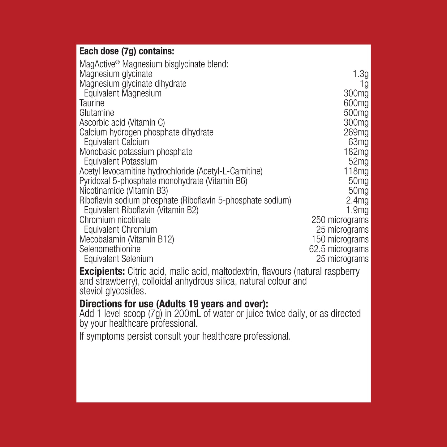 MagActive Muscle Raspberry 420g Powder