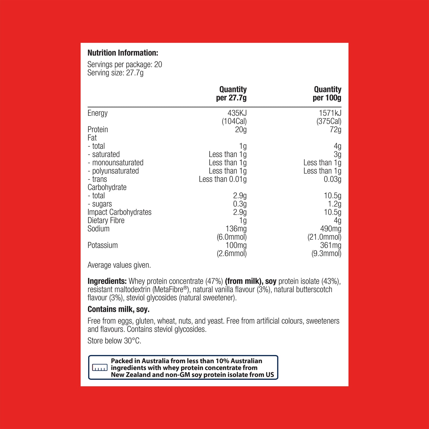 Shake It Vanilla 554g Powder